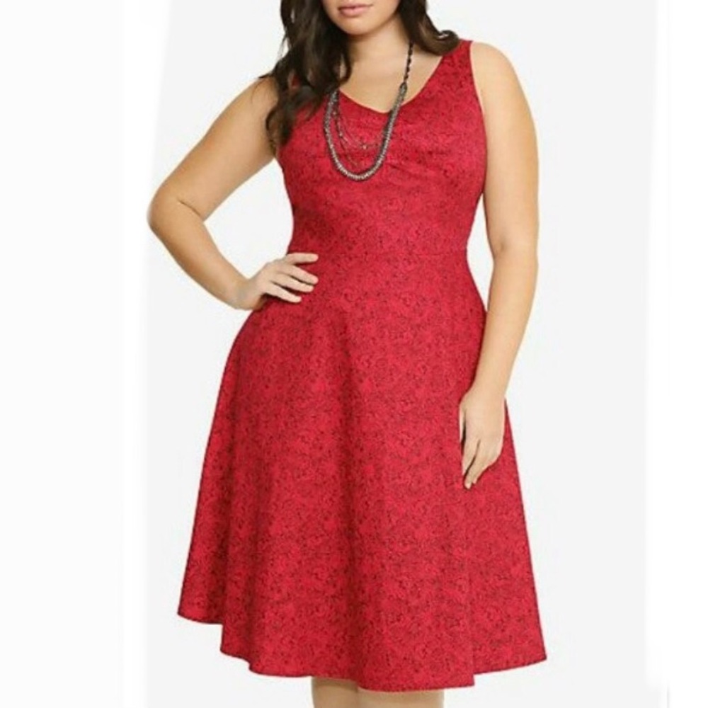 Disney Minnie Red Sleeveless Midi Dress